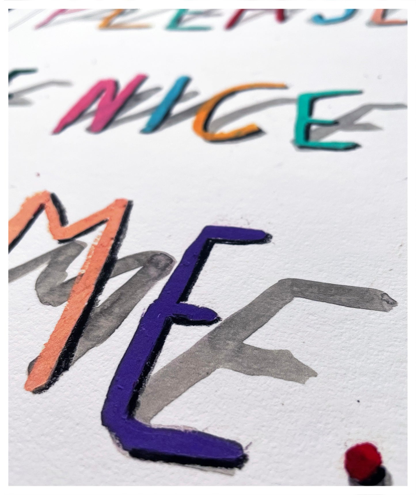 Please Be Nice To Me. Giclee Print.