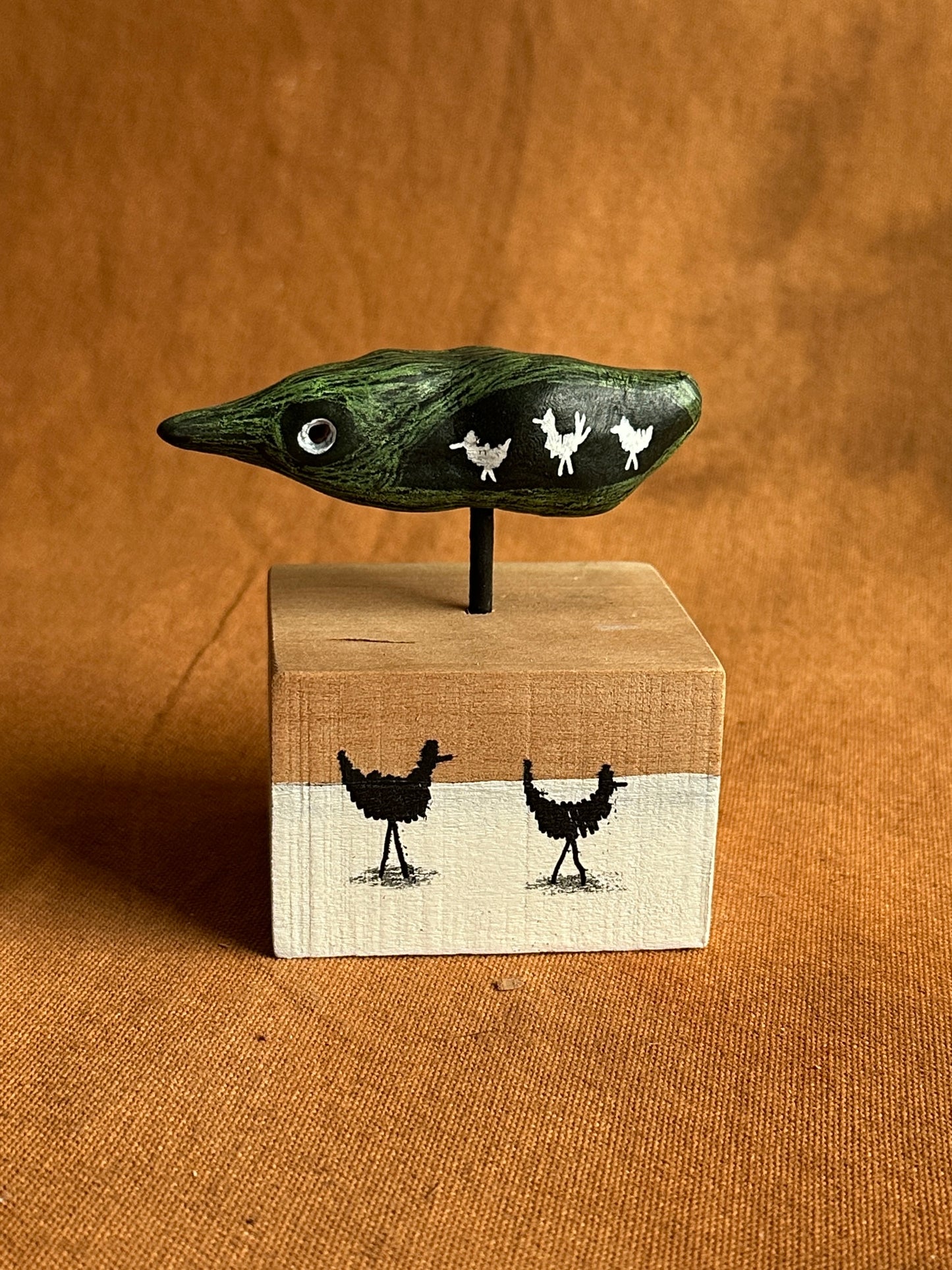 Silhouetted silent songbird