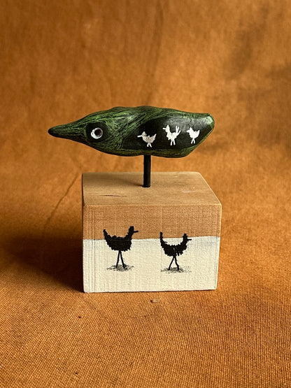 Silhouetted silent songbird