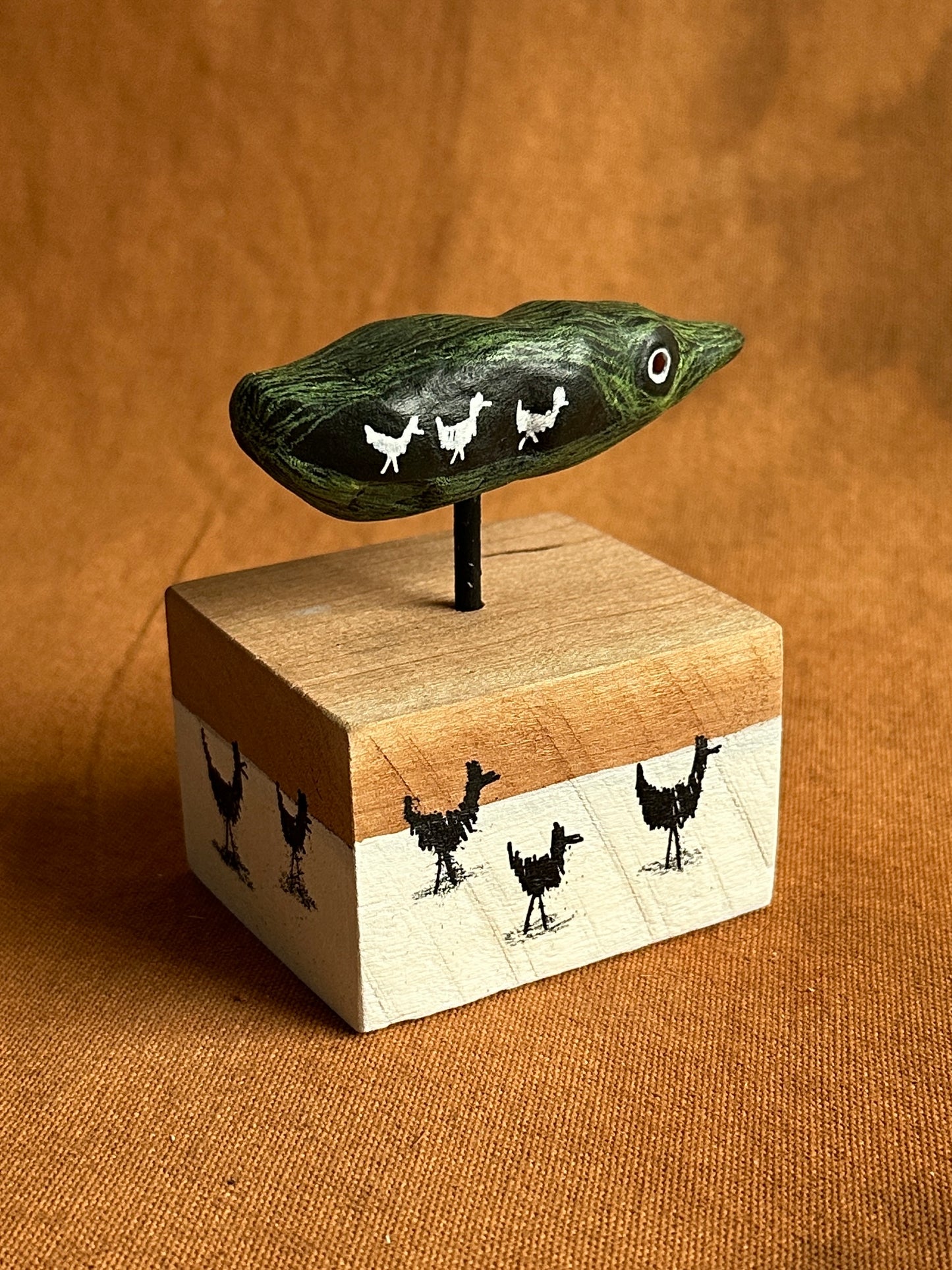 Silhouetted silent songbird