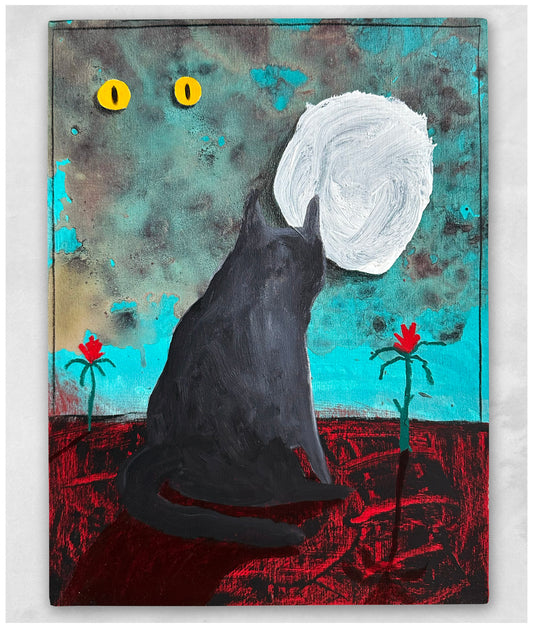 As Bagheera Stares into The Moon...