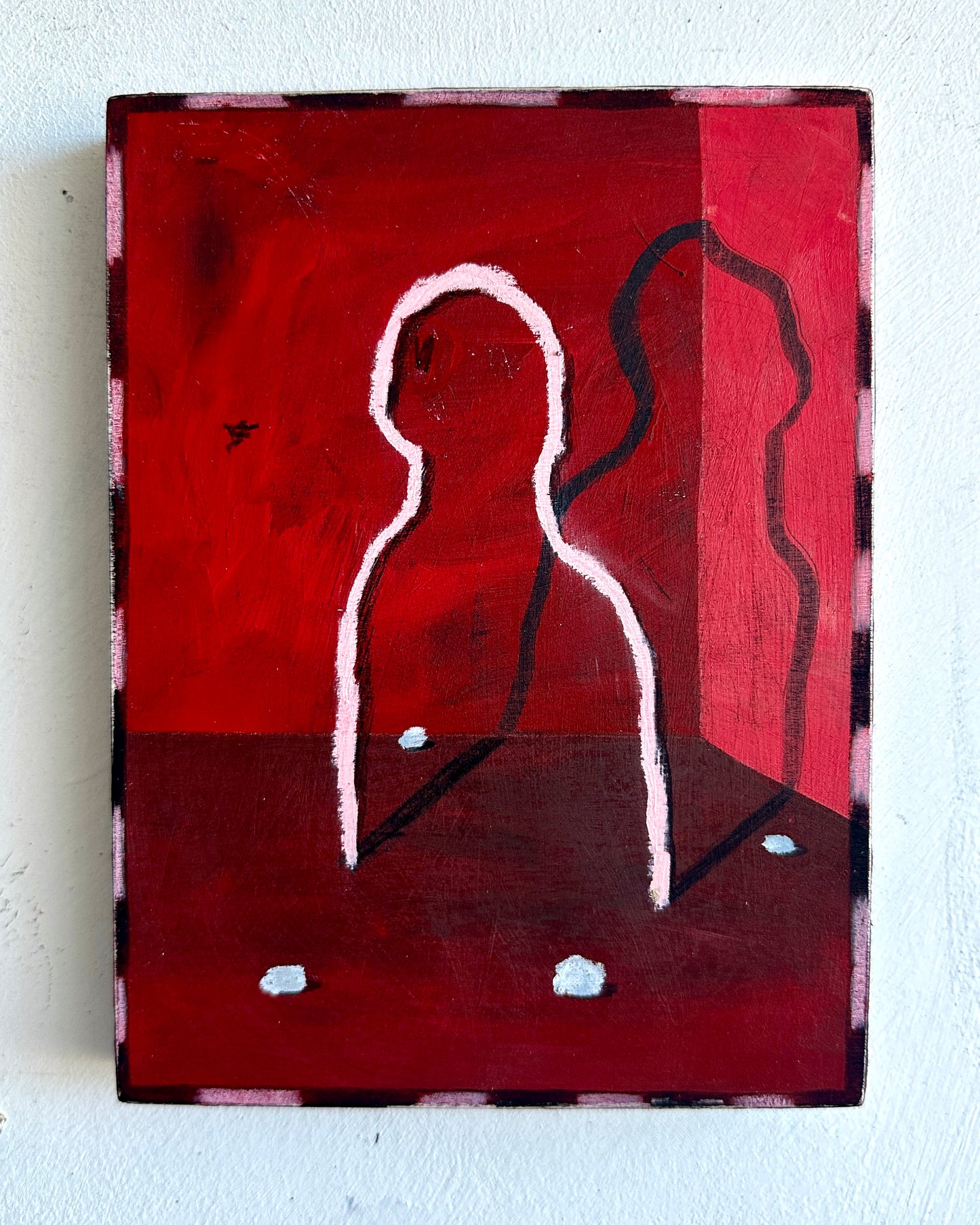 Self portrait as a wire (with rocks)