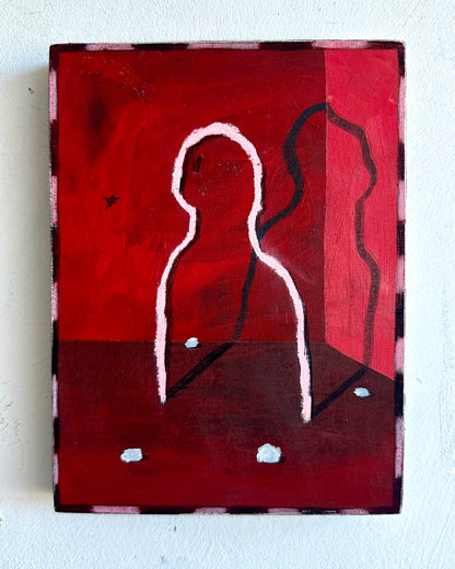 Self portrait as a wire (with rocks)