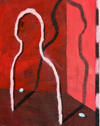 Self portrait as a wire (with rocks)