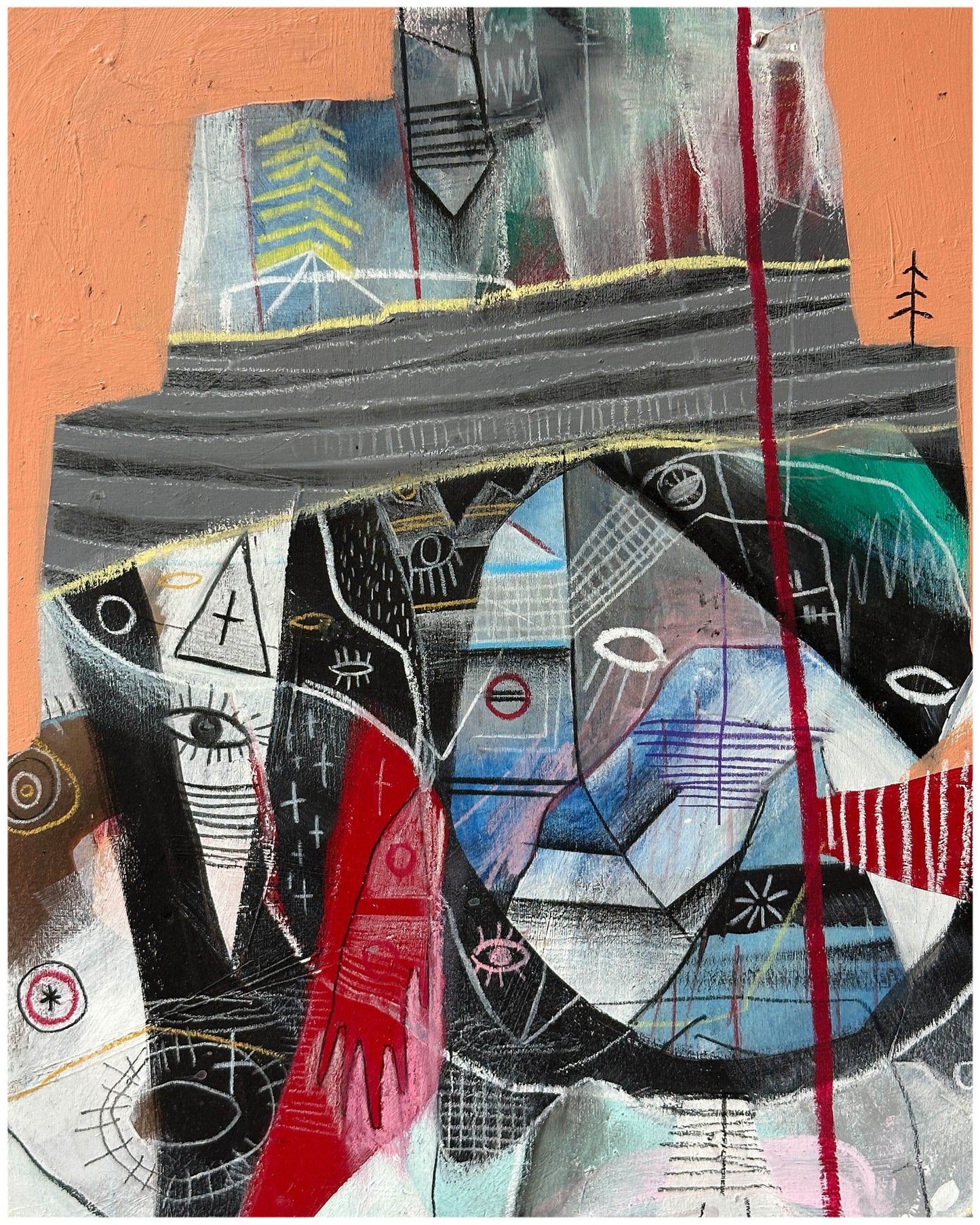 Moonrise over the birthday cake temple